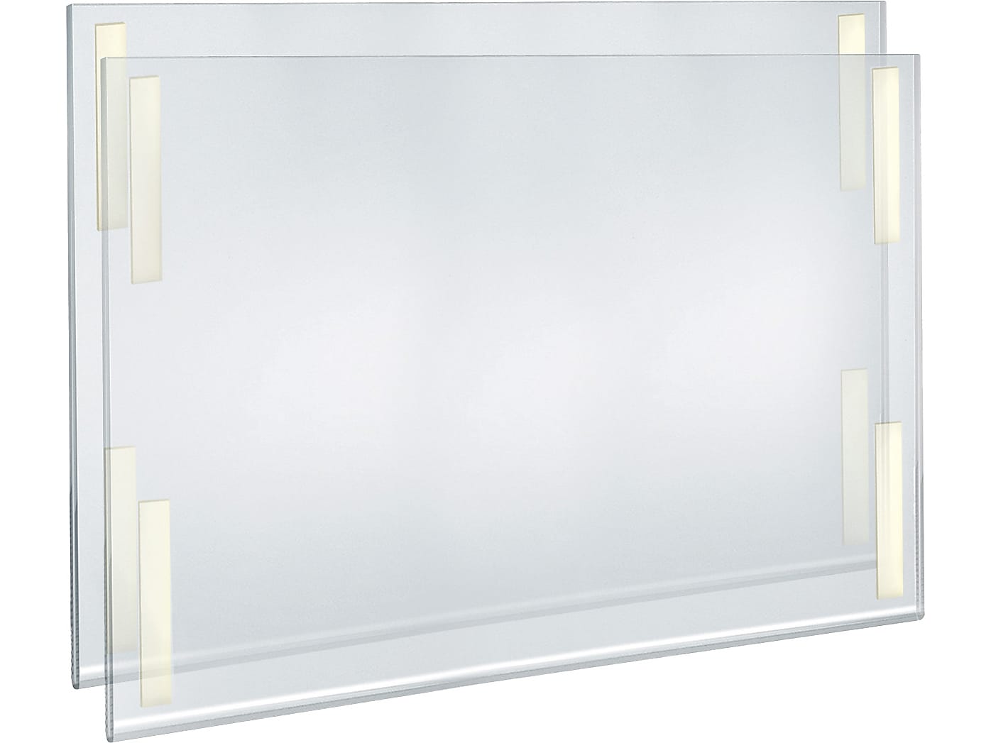 Azar Sign Holder, 22" x 17", Horizontal, Wall Mounted, Clear, Acrylic, 2/Pack (122038-2PK)