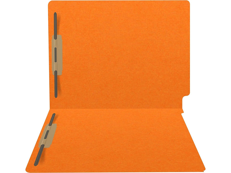 Medical Arts Press Heavy-Duty End Tab File Folder, Straight Cut, Letter-Size, Orange, 40/Box (S-09459-ORG)