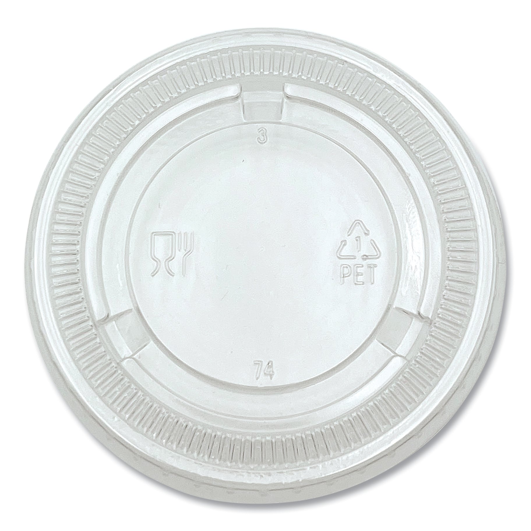 Boardwalk Souffle/Portion Cup Lids, Fits 3.25 oz to 5.5 oz Portion Cups, Clear, 2,500/Carton