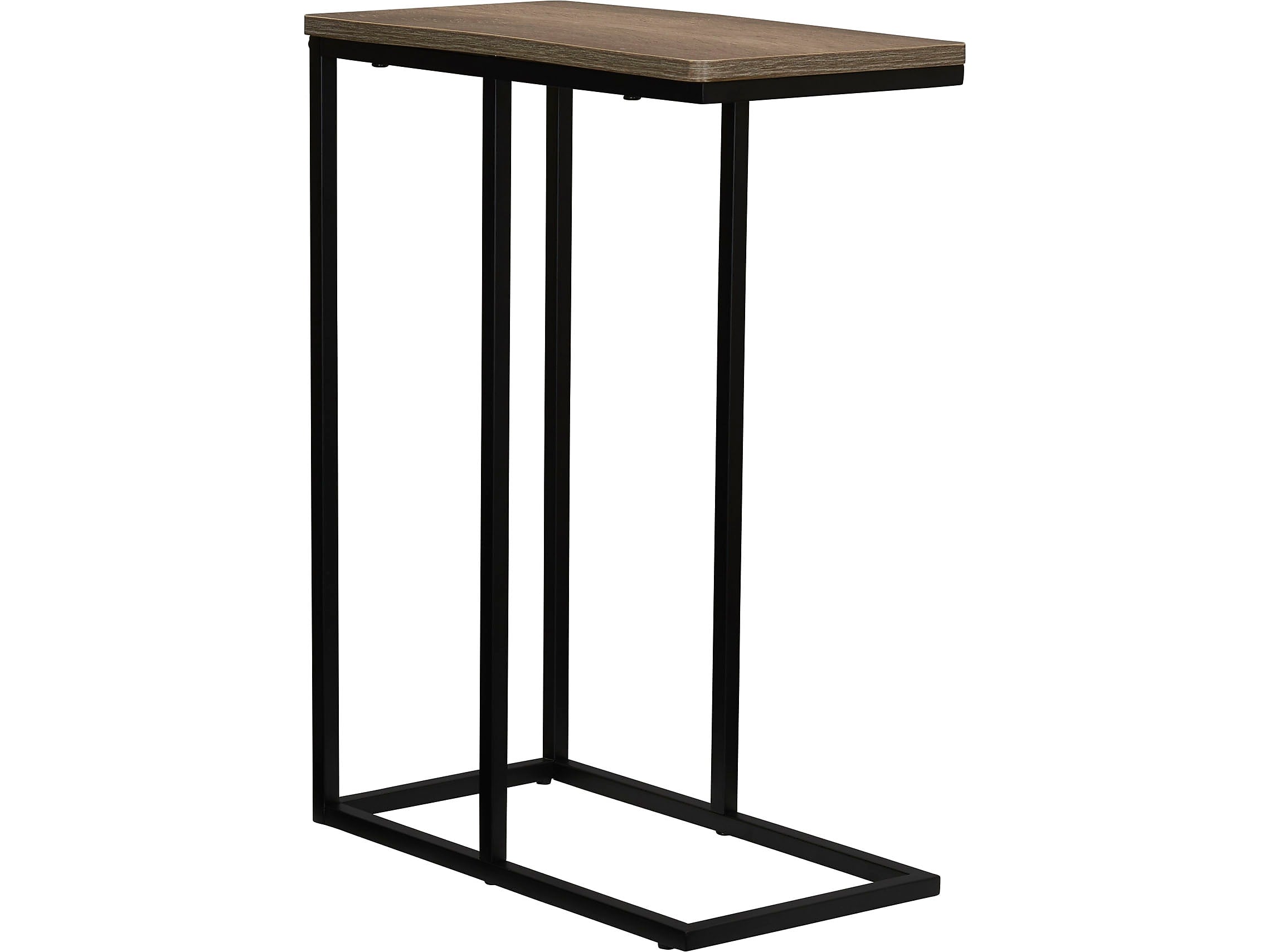Household Essentials Jamestown 10.25"W x 18.13"D Laminate End Table, Ashwood/Black (8083-1)