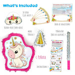 JITTERYGIT Unicorn Pinata Treasure Hunt Game Set, 2 in 1 Pieces/Pack (UNICORN-PINATA - PINK)
