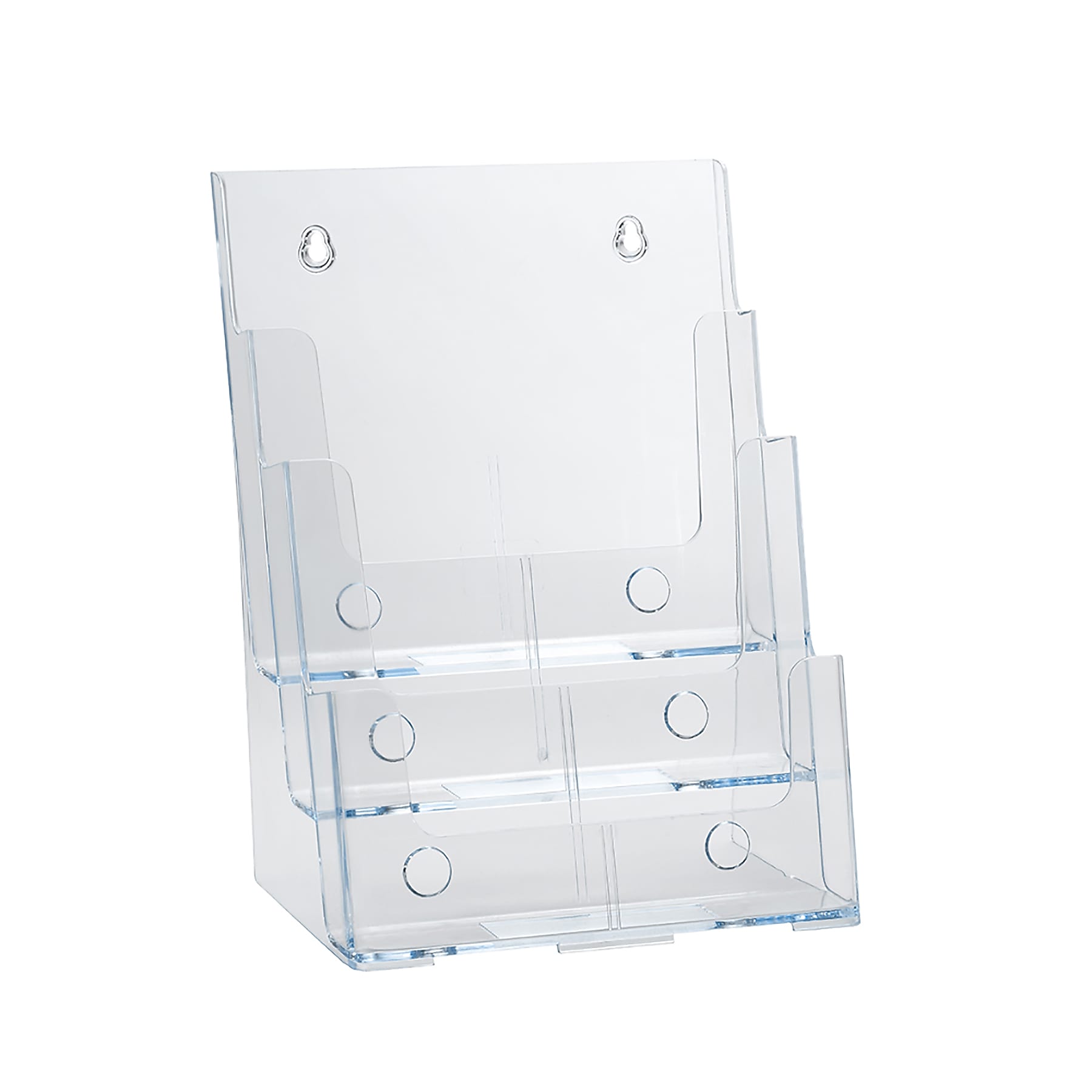 Azar Brochure Holder, 9.25" x 13.25", Vertical, Table Top, Clear, Plastic (252378)