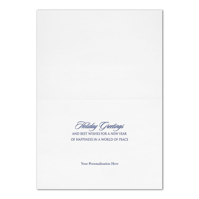 "Snowy Serenity" Holiday Card w/ Silver Lined White Envelope, 25/BX