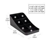Mind Reader Plastic 7-Compartment Coffee Cup and Condiment Organizer, Black, 2/Pack (2COMP7-BLK)