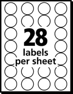 Avery Color-Coding Labels on 4" x 6" Sheets, 3/4" Dia, Black, Non-Printable, 1,008 Labels/Pack (5459)