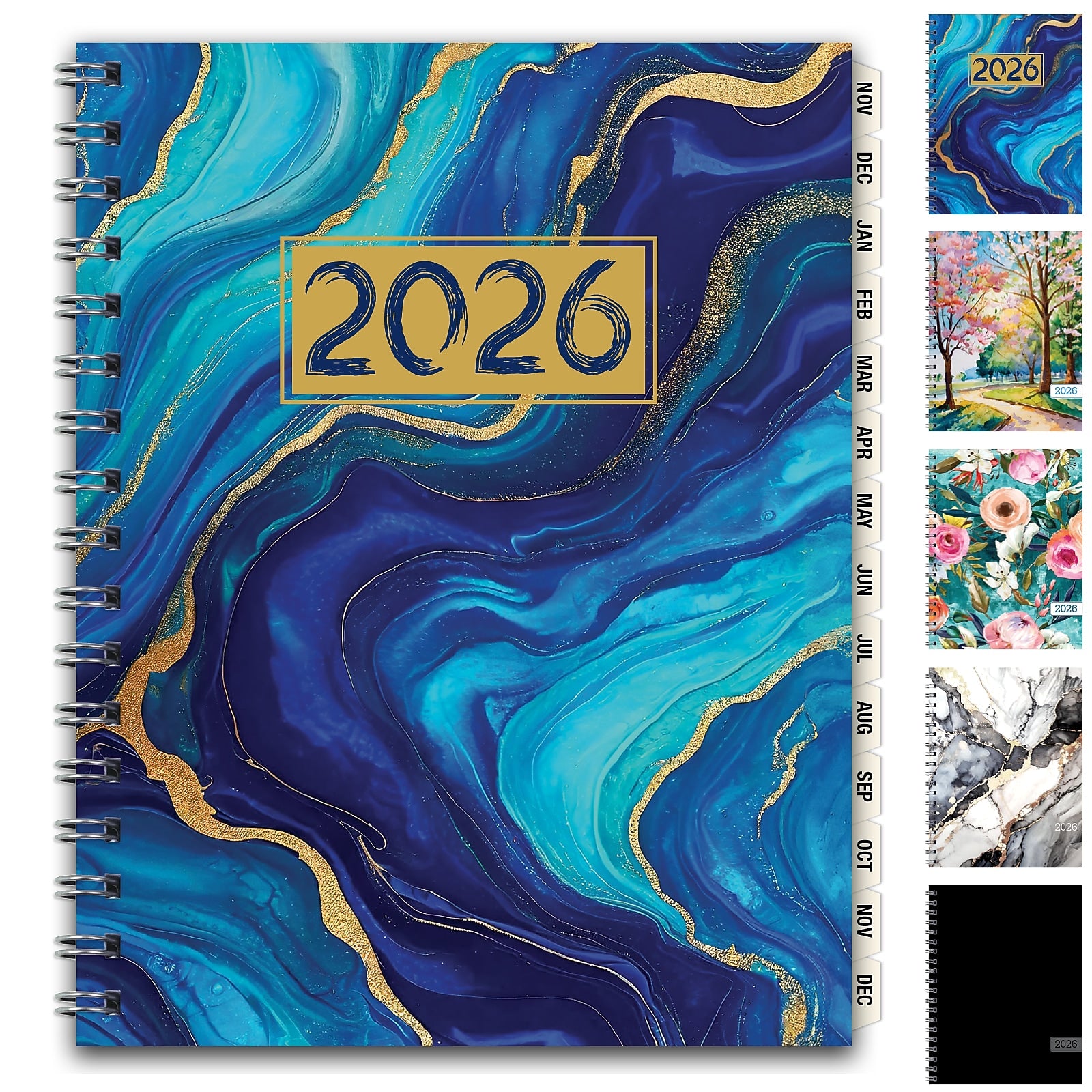 2026 Global Printed Products 5-Cover 8.5" x 11" Calendar Year Monthly Standard Planner, Paperboard Cover (NRY26-8511M-F)