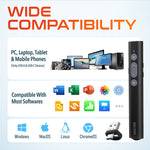 Delton Purely LP21 2.4GHz Wireless Presentation Remote with Laser Pointer, Black (DLP21)