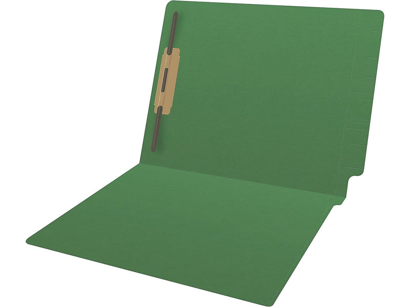 Medical Arts Press Reinforced End Tab File Folder, Straight Cut, Letter-Size, Green, 50/Box (S-01601-GRN)