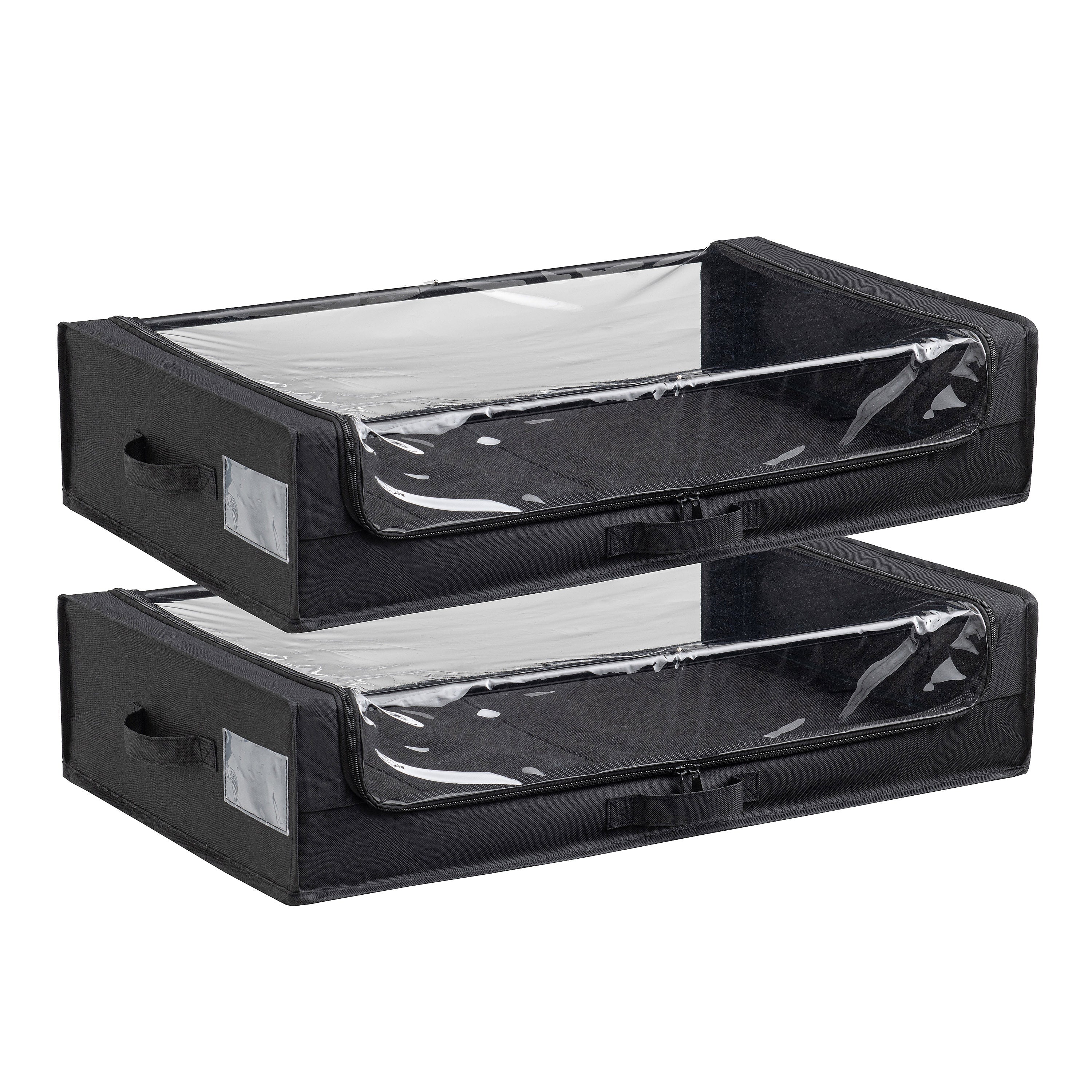 Techni Home 39 Quart Storage Container, Fabric, Black, 2/Pack (RTA-SUB305)