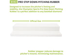 Champion Sports Pro Step-Down Baseball Pitching Rubber, White (BH82)