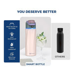 WaterH BOOST Stainless Steel Triple Wall Insulated Smart Water Bottle, 24 oz., Pink (B003-24OZ-FP)