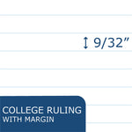 Roaring Spring Paper Products Composition Notebooks, 7.5" x 9.75", College Ruled, 100 Sheets, Black, /Carton (77264CS)
