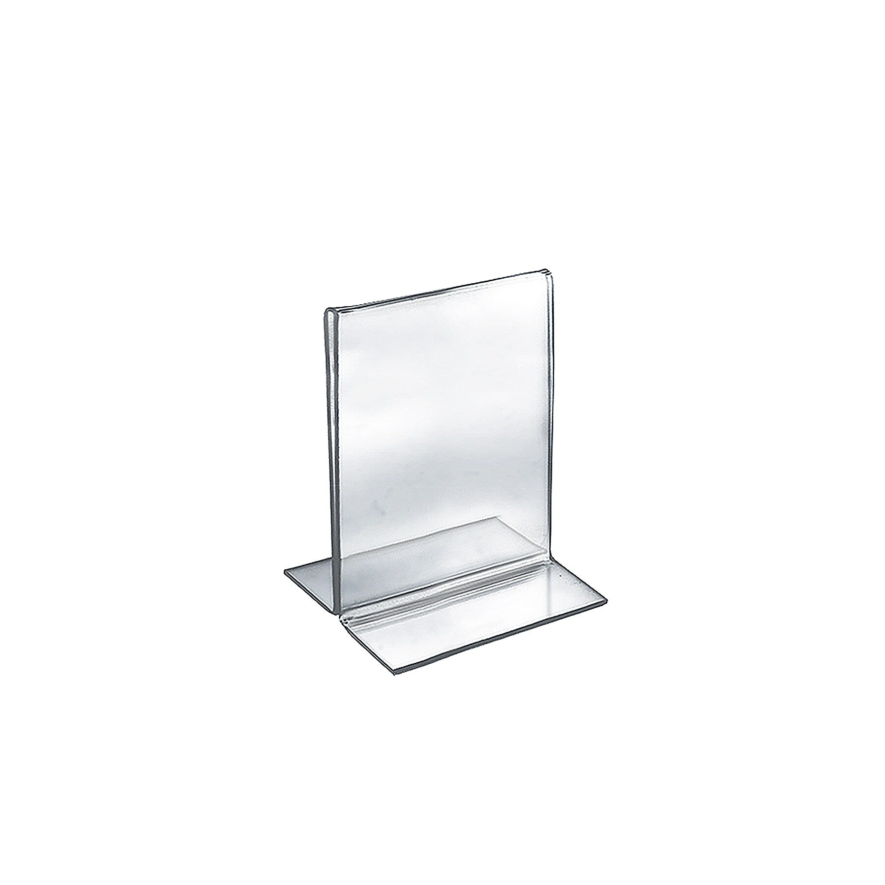 Azar Sign Holder, 5" x 6", Vertical, Table Top, Clear, Acrylic, 10/Pack (152724)