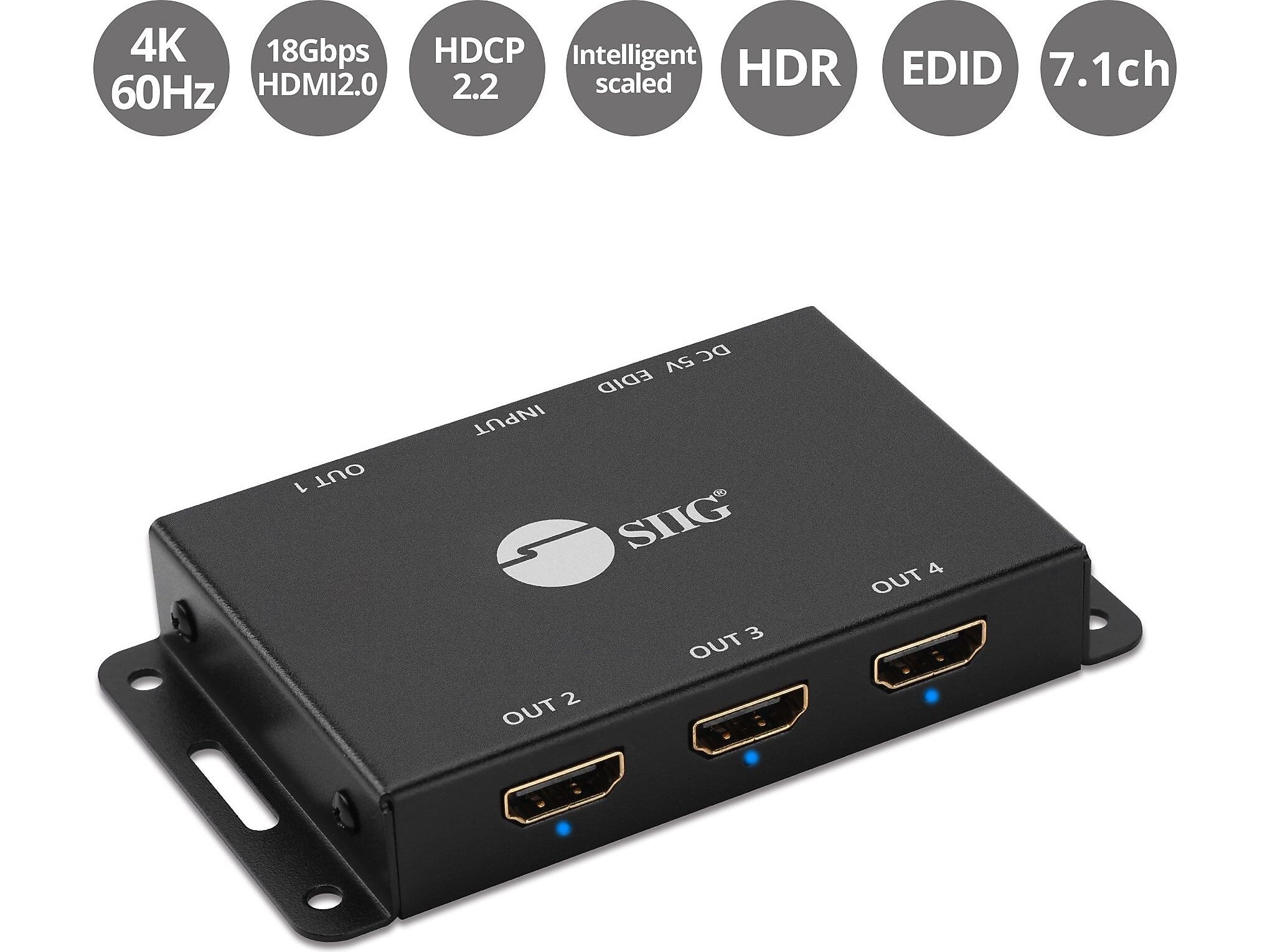 SIIG CE-H23L11-S1 Mini Splitter Amplifier, Black