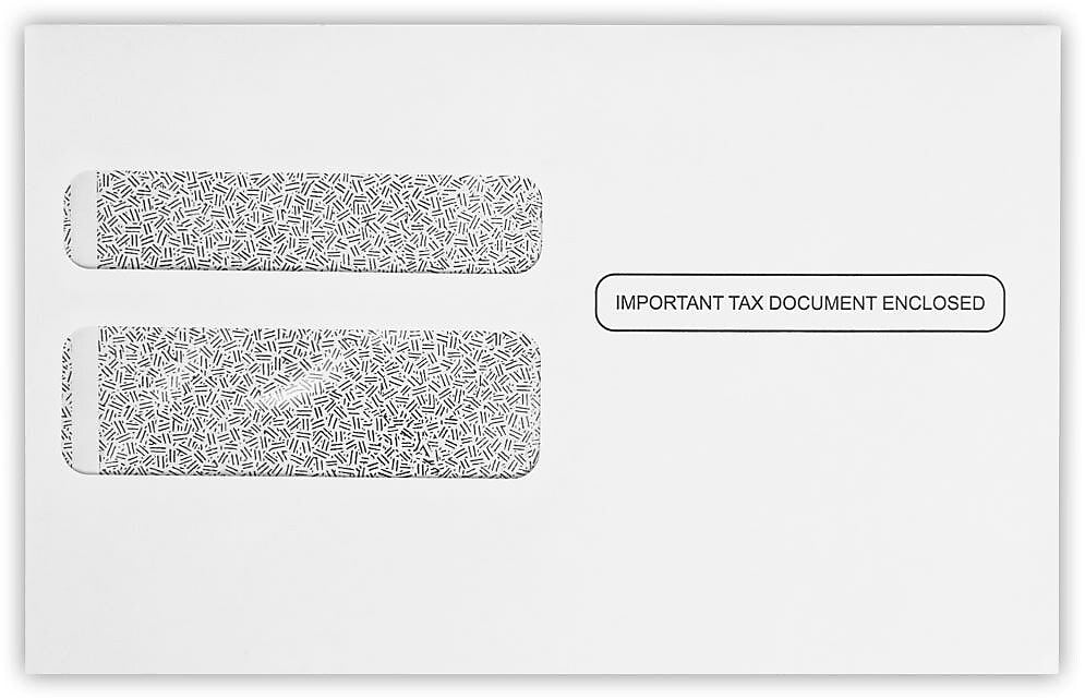 JAM Paper Security Tinted Booklet Envelope 5 3/4" x 9 1/4", White, 50/Pack (7485-W2-50)