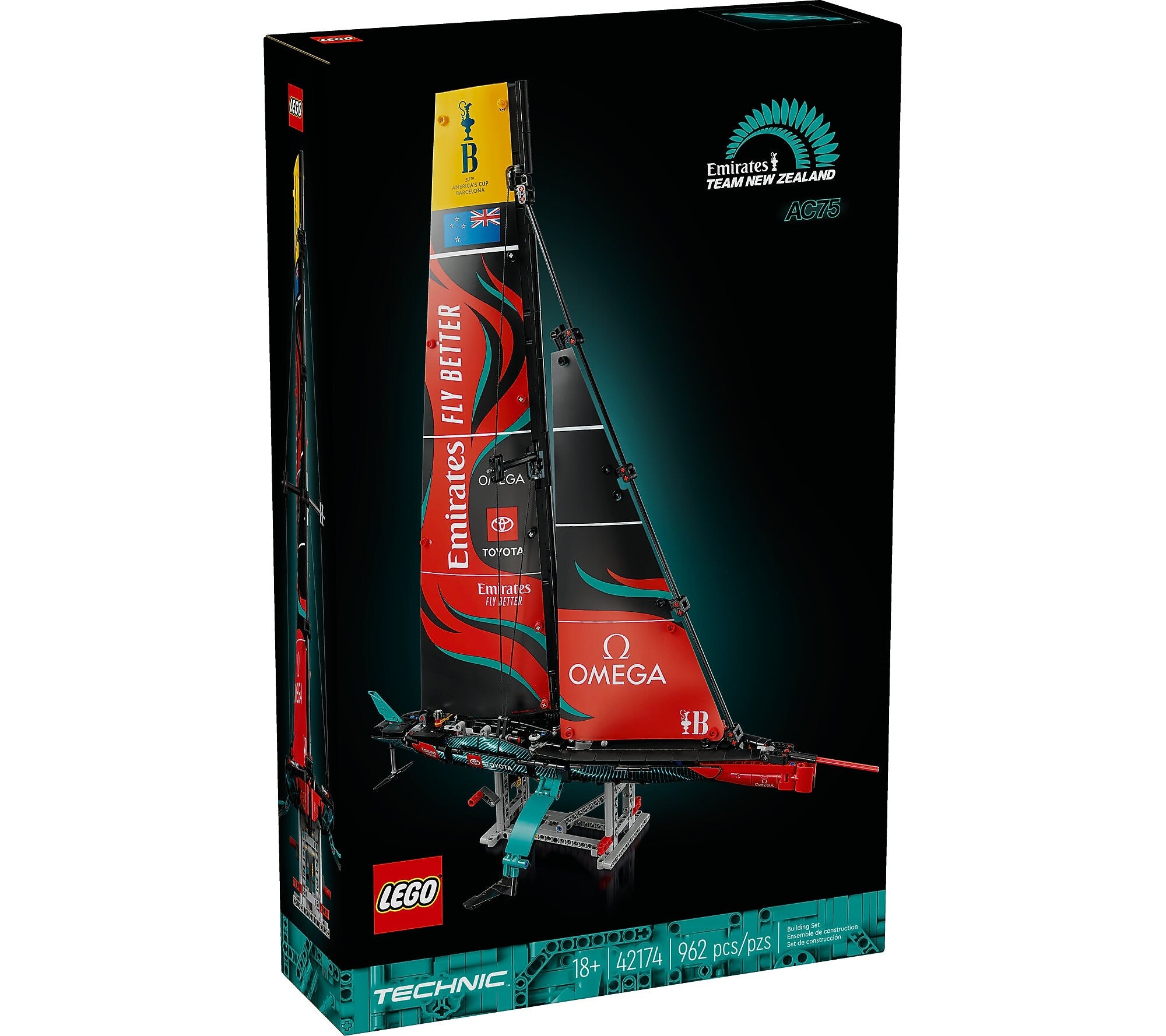 LEGO Technic Emirates Team New Zealand AC75 Yacht, 962 Pieces (42174)