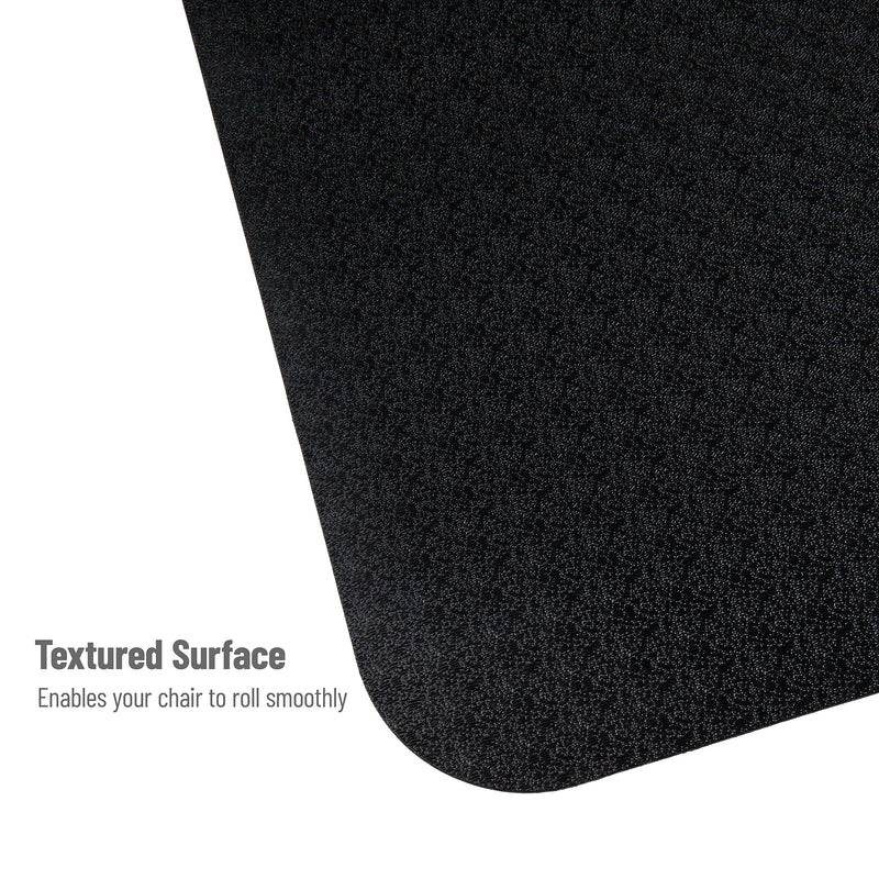 Mind Reader Hard Floor Chair Mat with Lip, 36" x 48'',Set of 2, Black (2OFFCMAT-BLK)