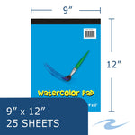Roaring Spring Paper Products 9" x 12" Watercolor Pad, 25 Sheets, 24/Case (52511cs)