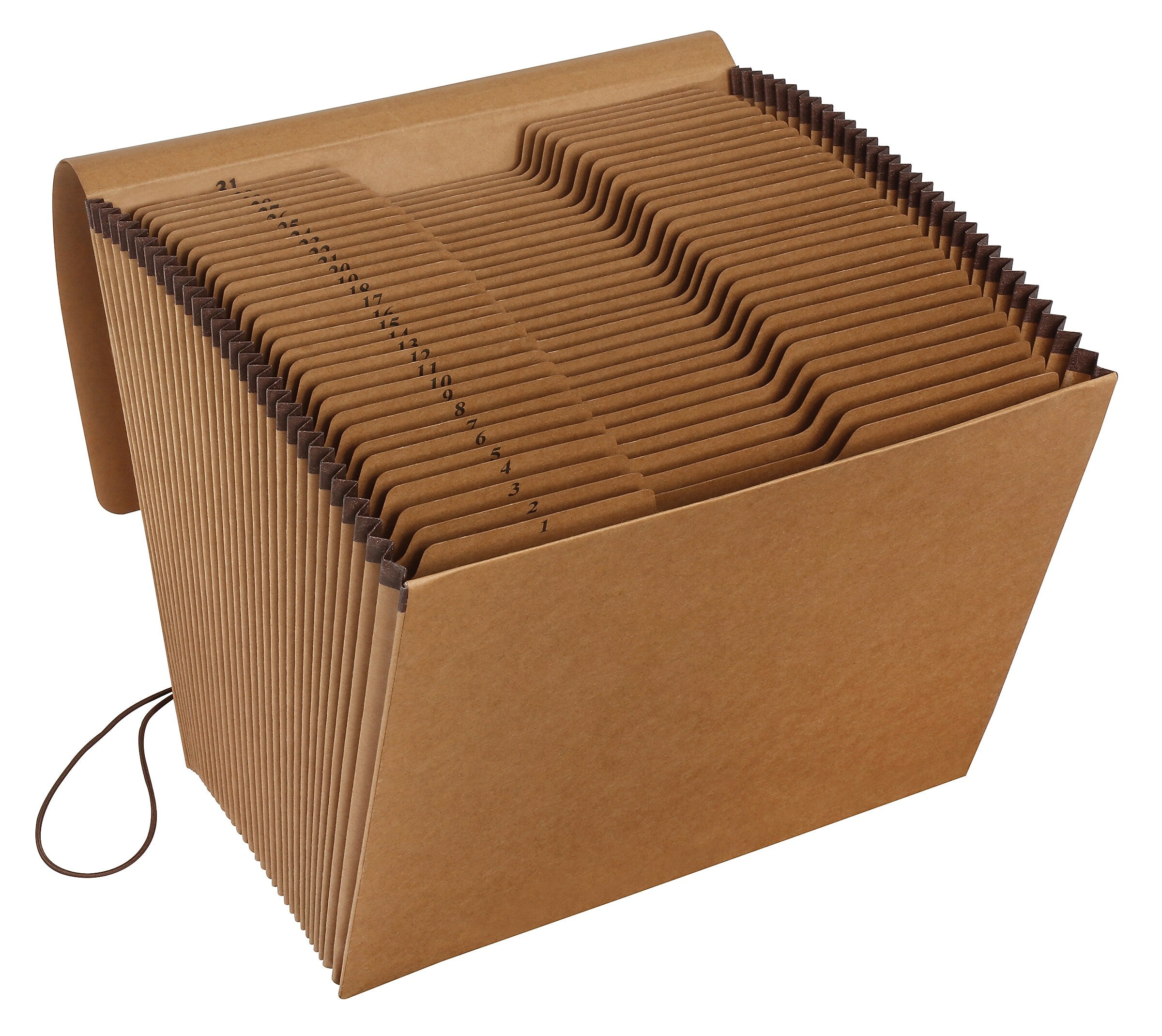Pendaflex Reinforced Kraft Accordion File, Numerical Index, 31 Pocket, Letter, Kraft (K17DOX)