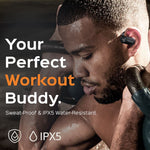 Treblab X-Open Wireless Noise Canceling Earbuds, Bluetooth, Black (X-Open)