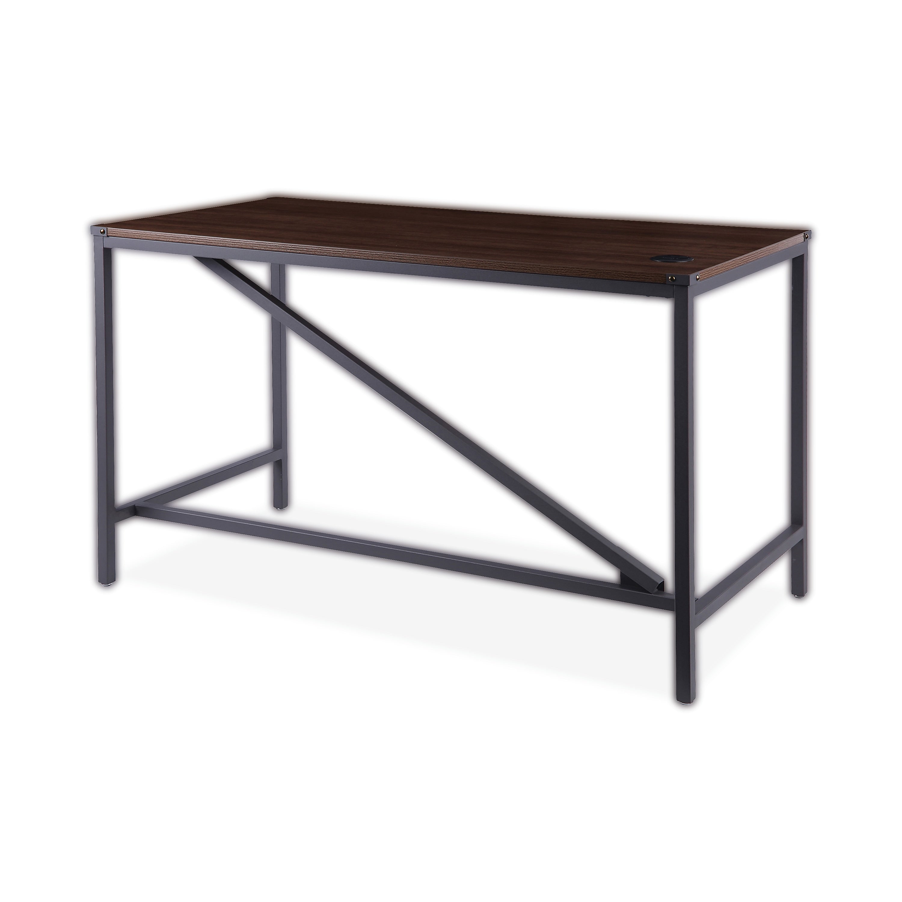 Alera Industrial Series Table Desk, 47.25w x 23.63d x 29.5h, Modern Walnut