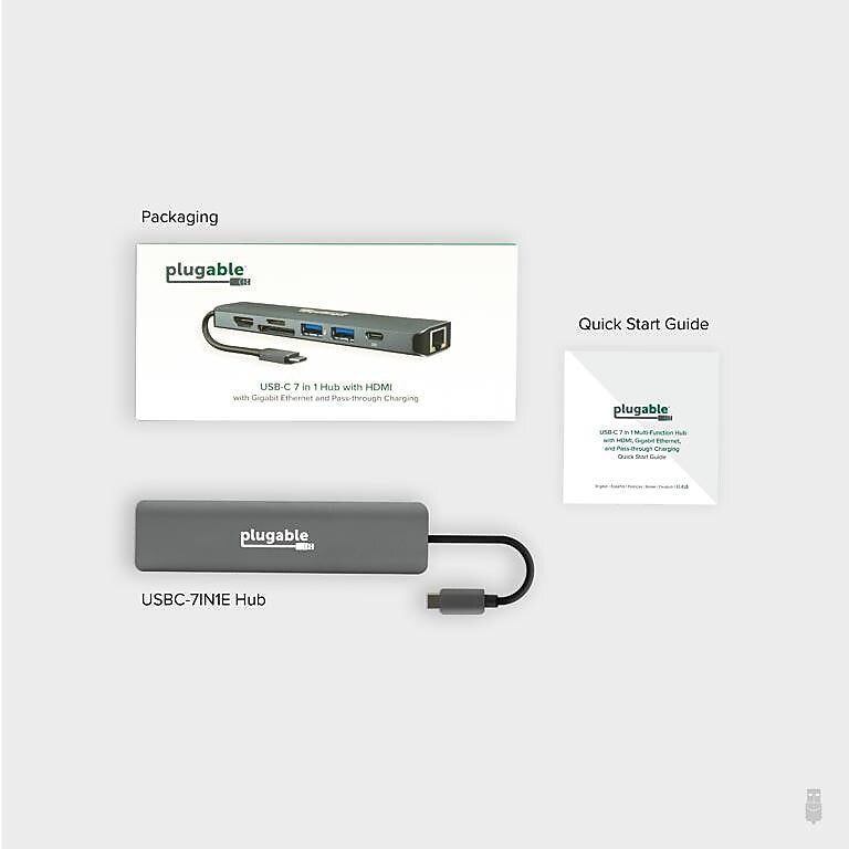 Plugable 7-Port USB-C Hub (USBC-7IN1E)