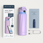 WaterH BOOST Stainless Steel Triple Wall Insulated Smart Water Bottle, 32 oz., Purple (B003PR)