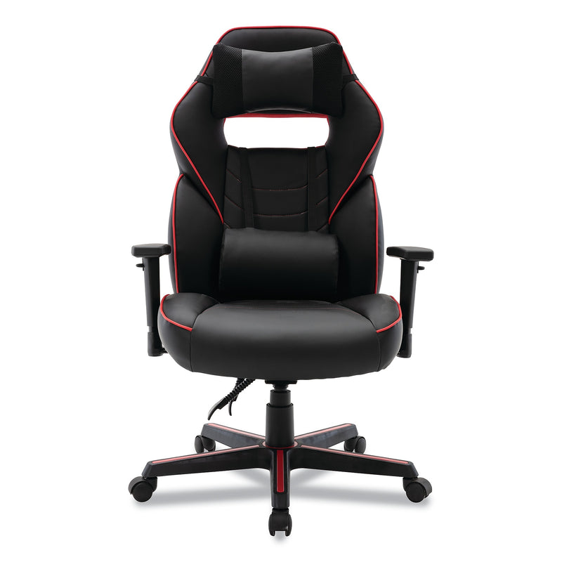 Alera® Racing Style Ergonomic Gaming Chair, Supports 275 lb, 15.91" to 19.8" Seat Height, Black/Red