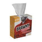 Brawny Professional Heavy Duty Paper Cleaning Wipers, 16.5" x 9.125", White, 100 Wipers/Box (25070)