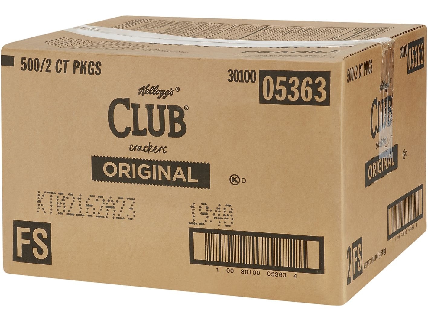 Kellogg's Club Original Crackers, 0.25 oz., 500 Packs/Box, 500/Pack ( 033451 )