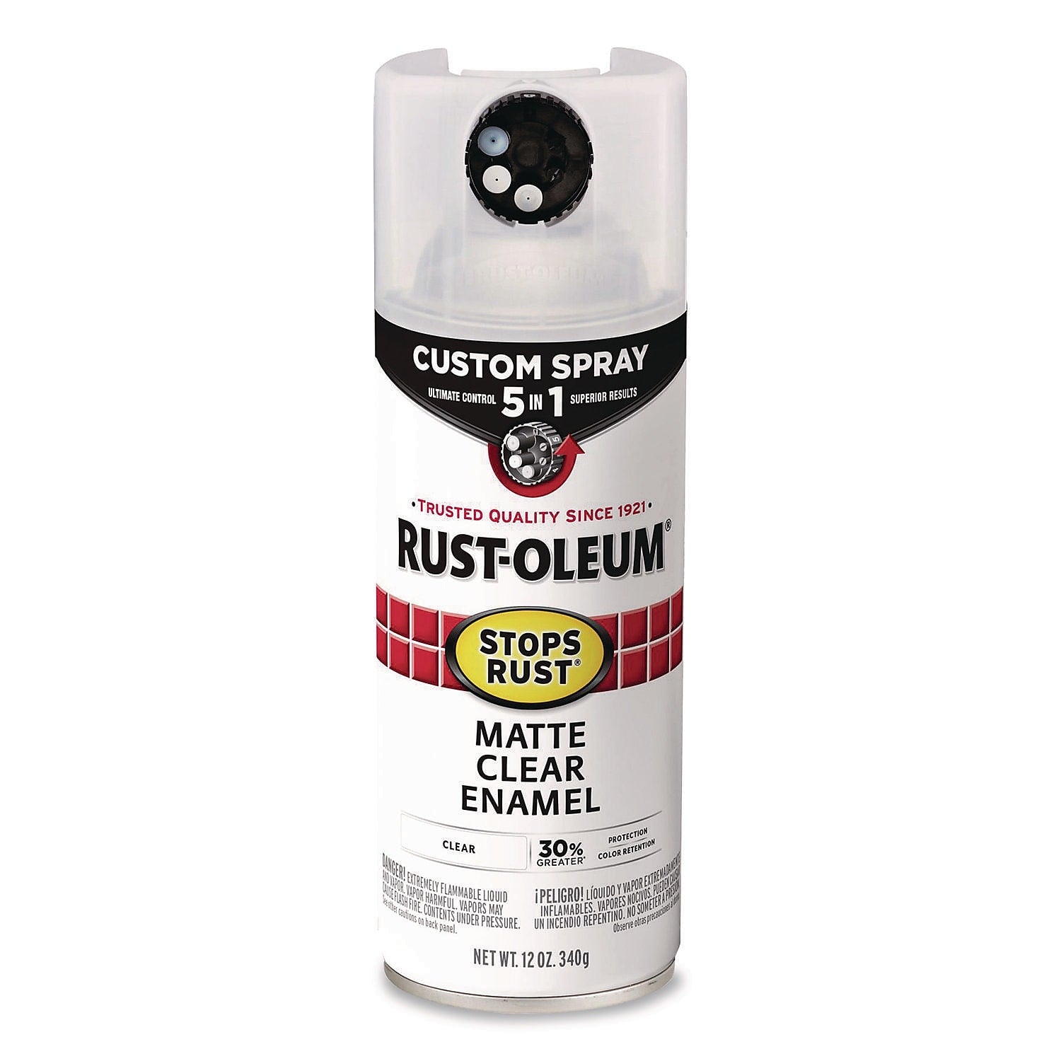Rust-Oleum Stops Rust Enamel Spray Paint, Matte Clear, 12 oz. (376868)