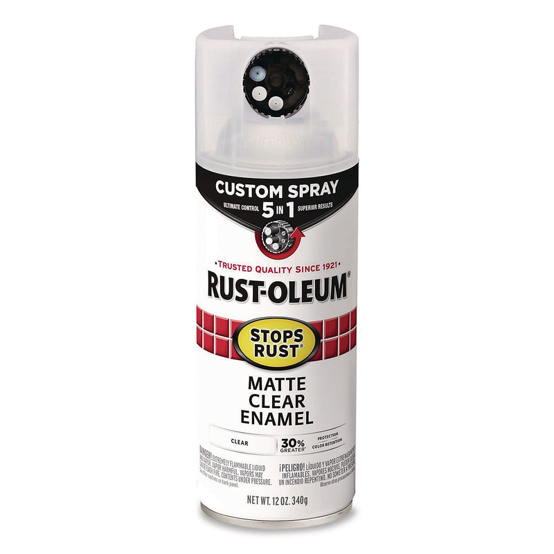 Rust-Oleum Stops Rust Enamel Spray Paint, Matte Clear, 12 oz. (376868)