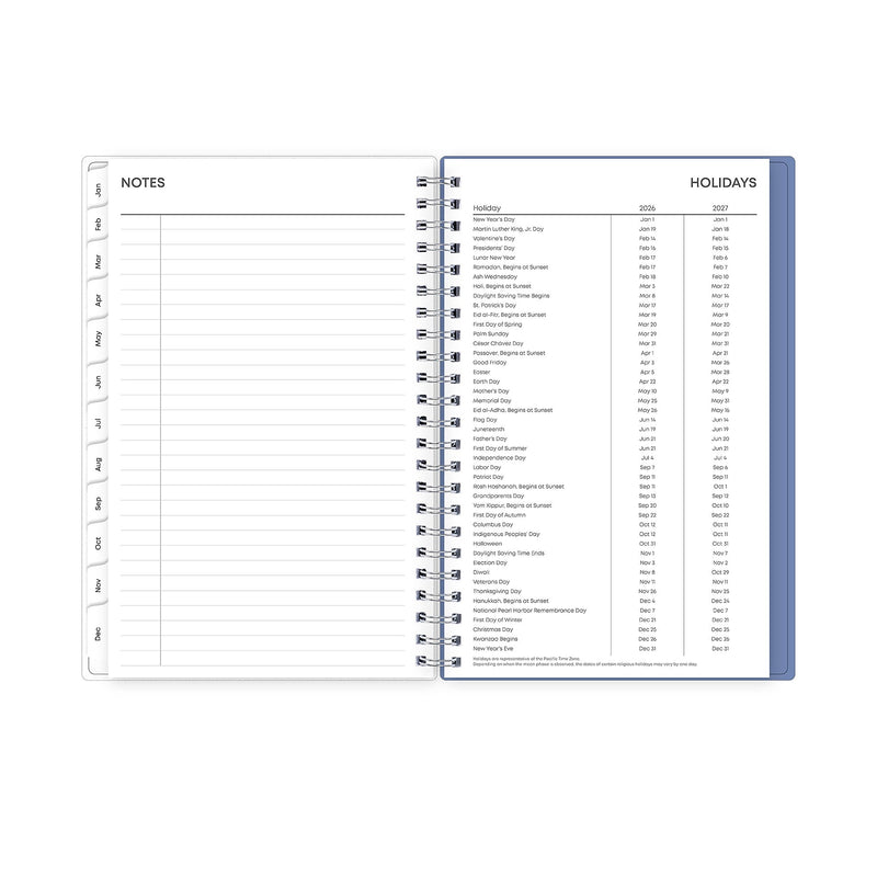 2026 Blue Sky Lindley 5" x 8" Calendar Year Weekly & Monthly Planner, Plastic Cover, Multicolored (101579-26)