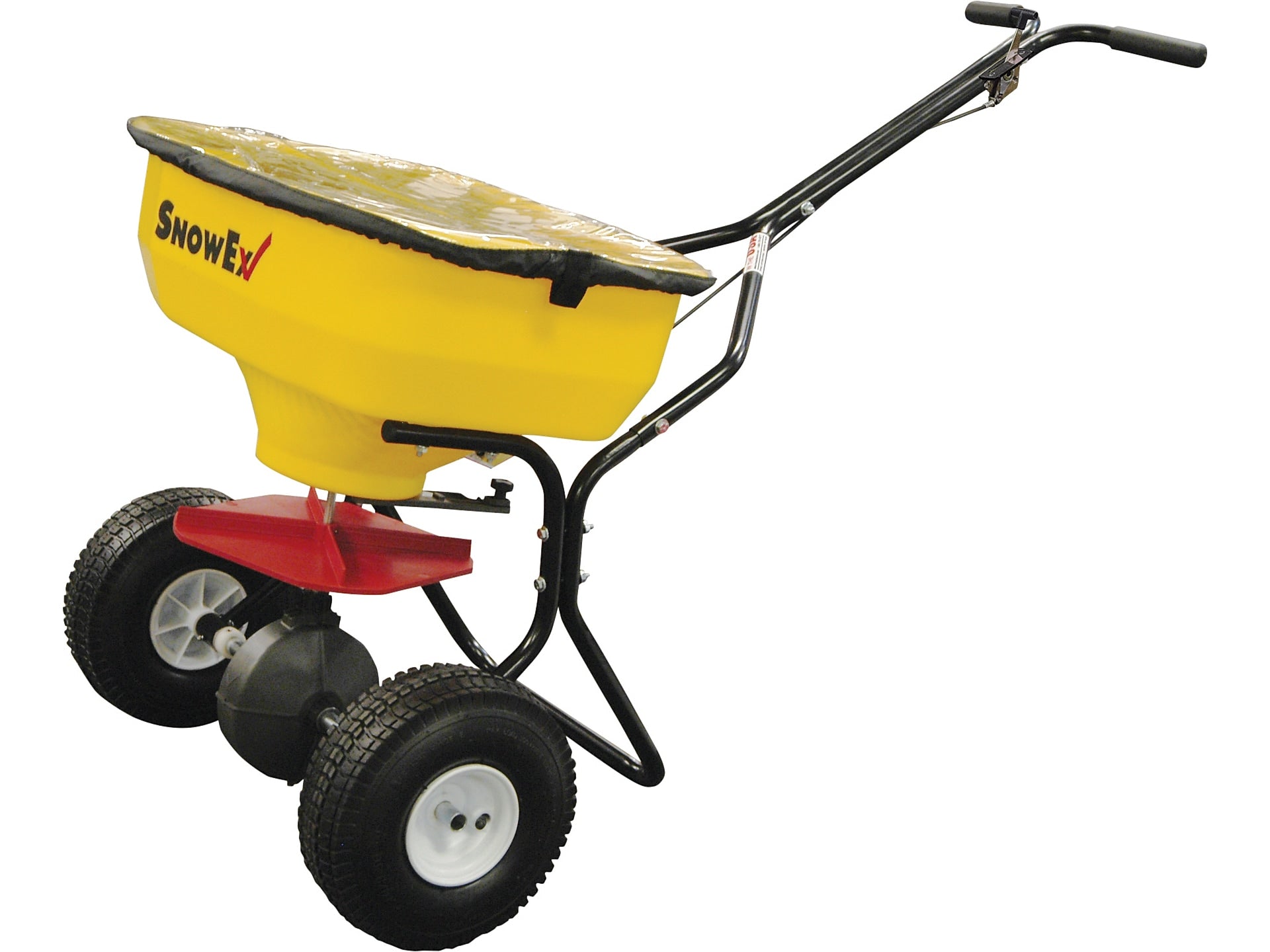 SnowEx Walk-Behind Broadcast Spreader, 100 Lbs., Yellow/Black (SP-65)