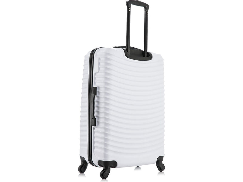 DUKAP Adly 3-Piece Hardside Spinner Luggage Set, TSA Checkpoint Friendly, White (DKADLSML-WHI)