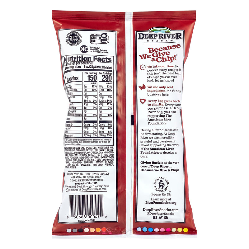 Deep River Snacks Gluten Free Mesquite BBQ Kettle Cooked Potato Chips, 2 oz., 24/Box (220-02562)