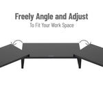 Mind Reader Adjustable Dual Monitor Stand, Up to 44 lbs., Black (MDFMOND-BLK)