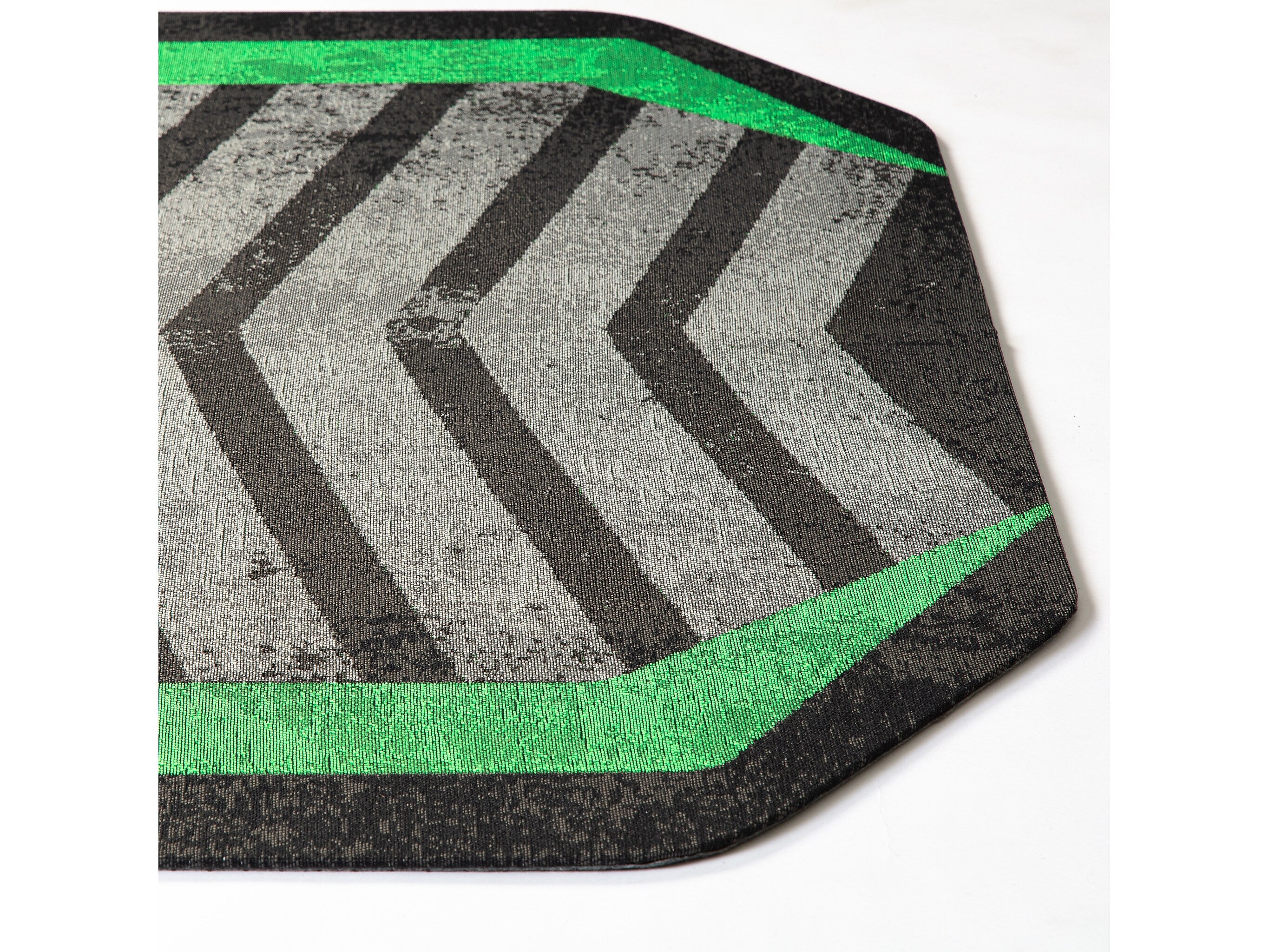 Anji Mountain Rug'd Prizm Green Carpet & Hard Floor Chair Mat, 36" x 48", Gray/Green (AMB9106)