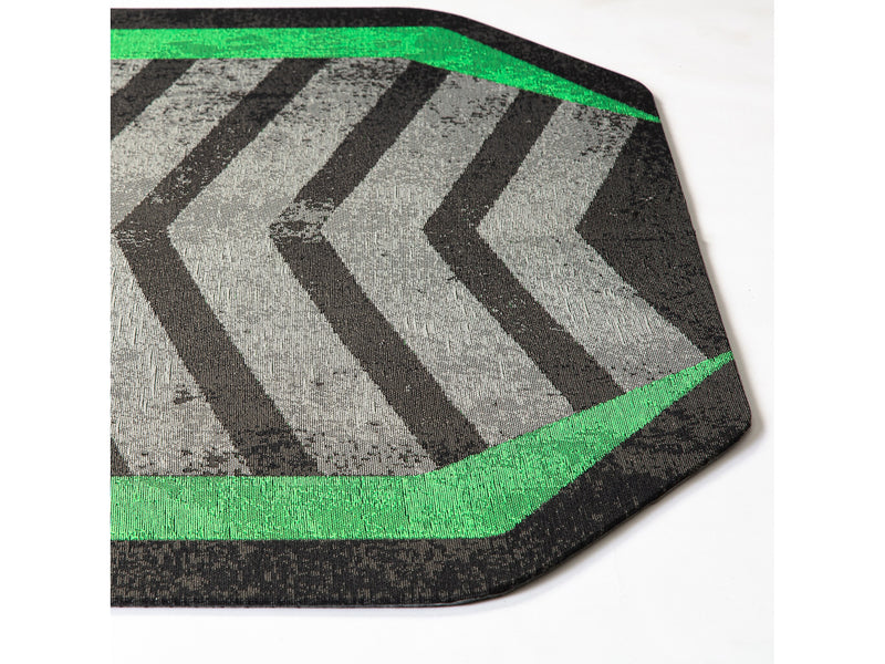 Anji Mountain Rug'd Prizm Green Carpet & Hard Floor Chair Mat, 36" x 48", Gray/Green (AMB9106)