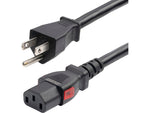 StarTech 12' NEMA 5-15P to Locking C13 Power Cable, Male to Female, Black (27LC-4B00-POWER-CORD)