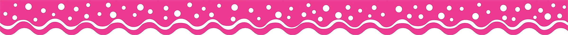 Barker Creek Double-Sided Scalloped Border, 36"' x 2.25", Happy Hot Pink, 13/Pack (LL996)