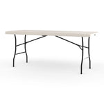 Staples 6' x 30" Heavy Duty Plastic Folding Table, White Granite (79223/54272)