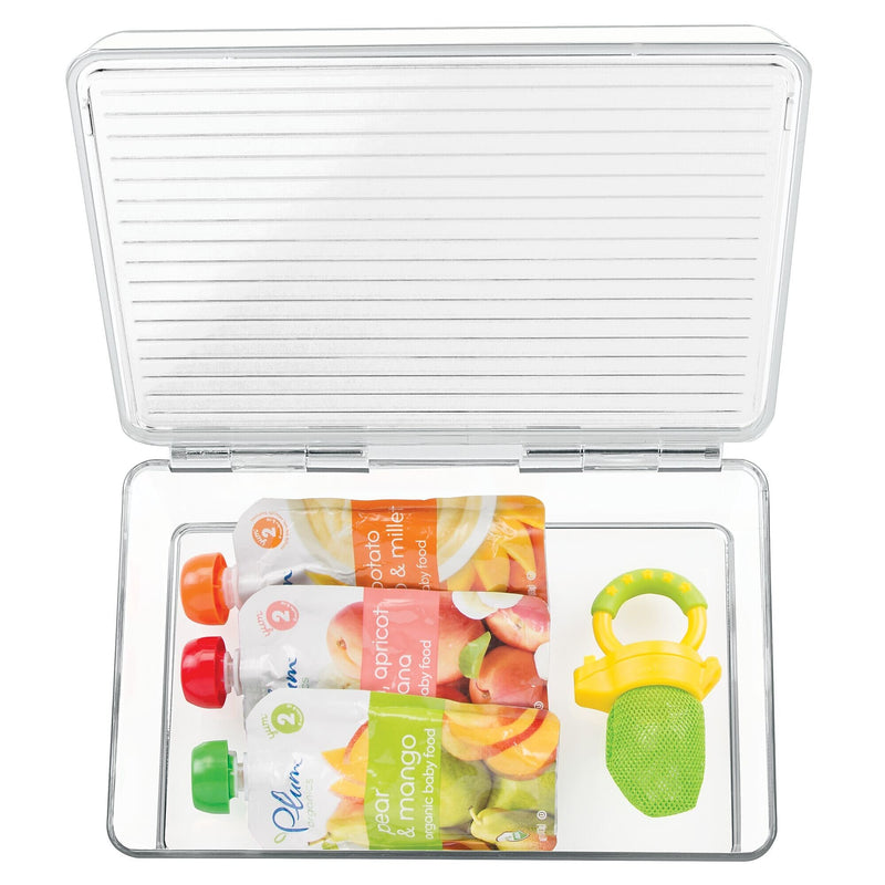 iDESIGN Hinged-Lid Organizers, Clear, 4/Set (27813M4)