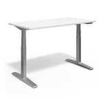 Union & Scale™ 55"W Electric Rectangular Adjustable Standing Desk with Micro Movements, White (UN62092)