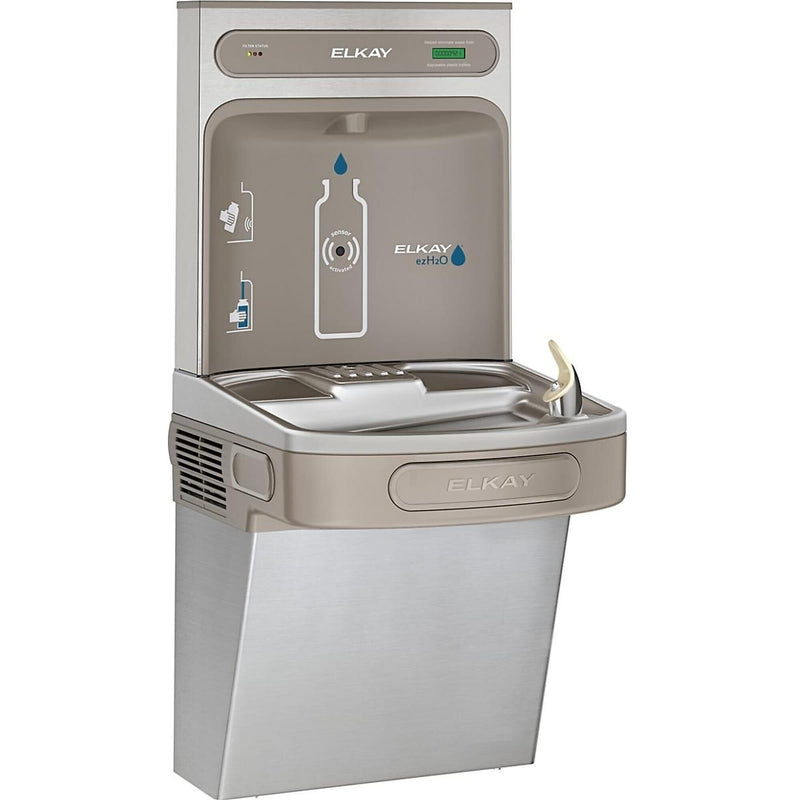 Elkay ezH2O Wall Mounted Drinking Fountain and Hands Free Bottle Filling Station, Filtered (LZS8WSSK)