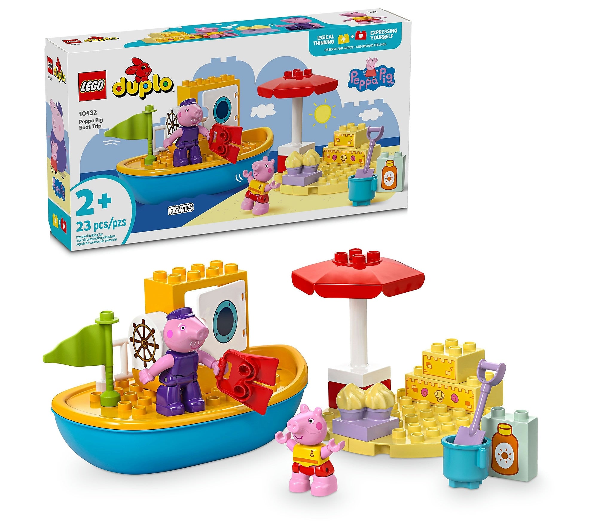 LEGO DUPLO Peppa Pig Peppa Pig Boat Trip, 23 Pieces (10432)