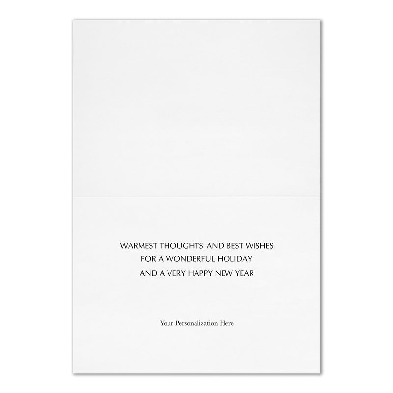"Circle of Greetings" Holiday  Card w/ Silver Lined White Envelope, 250/BX