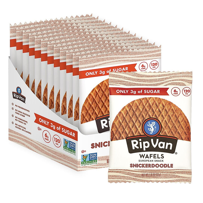 Rip Van Wafels Snickerdoodle Stroopwafels, 1.16 oz., 12 Packs/Box, 12/Box (RVW00377)