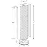 Azar Displays 60” x 16” Two-Sided Pegboard Floor Display w/ C-Channel Sides on Revolving Round Studio Base, Orange (700788-ORG)