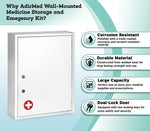 Viva Comfort Steel Medical Storage Cabinet with Dual Key Lock, 1.1 cu. ft., White (999-04-WHI)